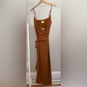 Frank & Oak - Brand New Burnt Orange Wrap Dress - Size Small